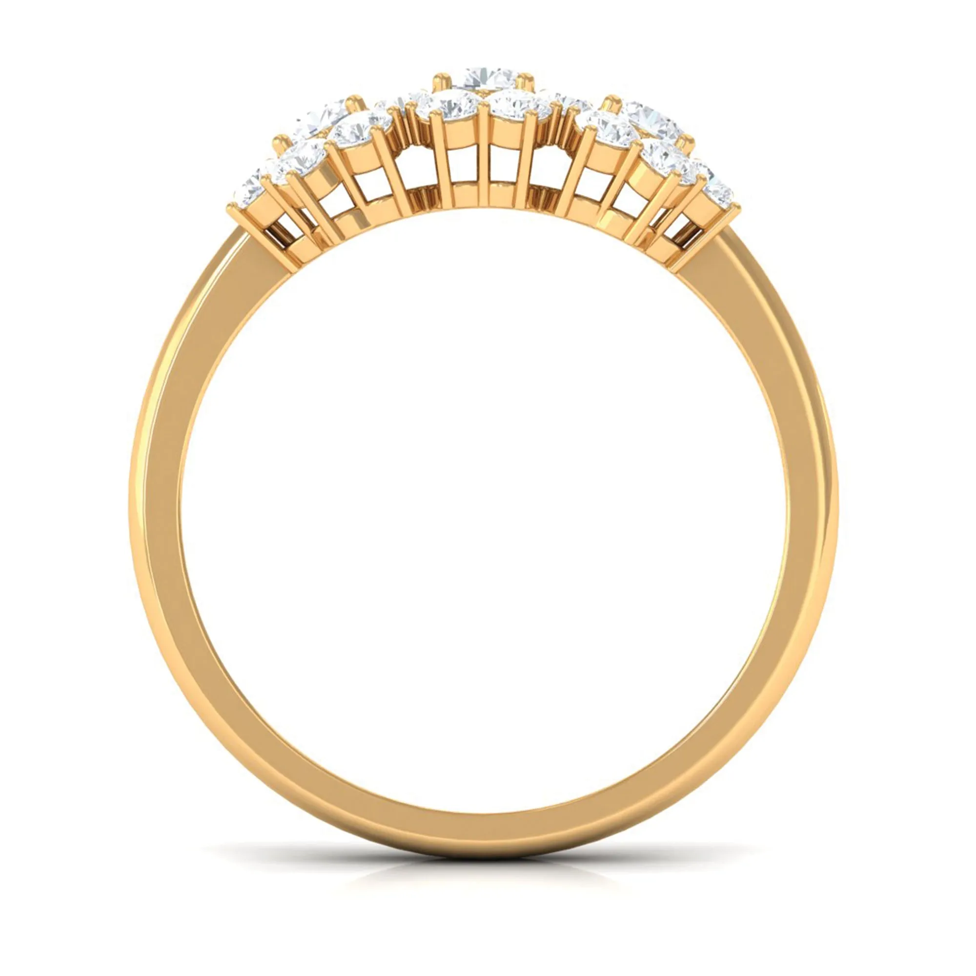 1 CT Zircon Floral Cluster Engagement Ring