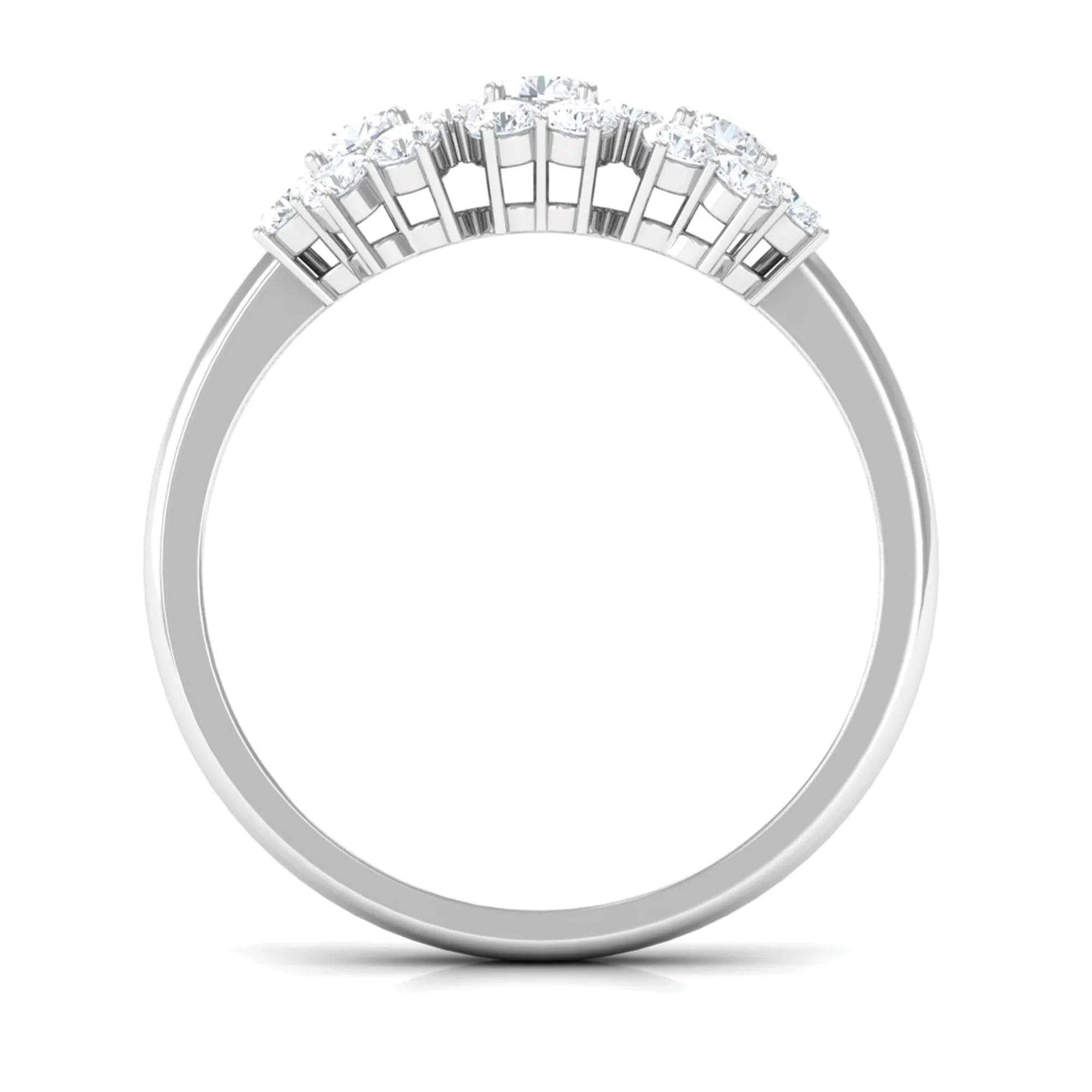 1 CT Zircon Floral Cluster Engagement Ring
