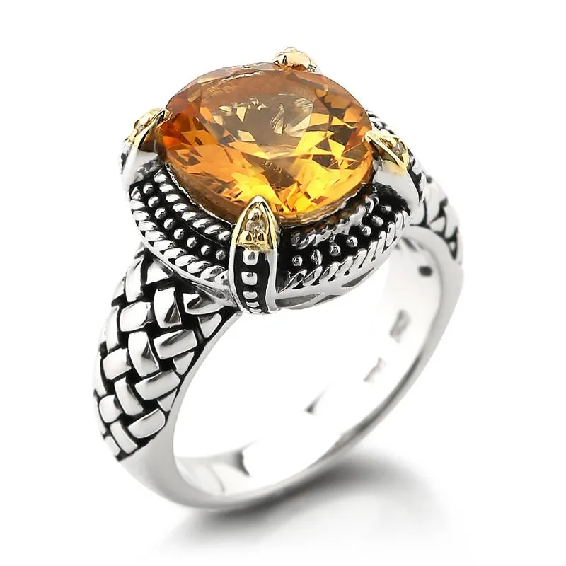 14K and 925 Sterling Ring in Citrine (141R114813CT)