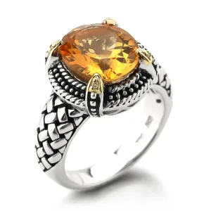 14K and 925 Sterling Ring in Citrine (141R114813CT)