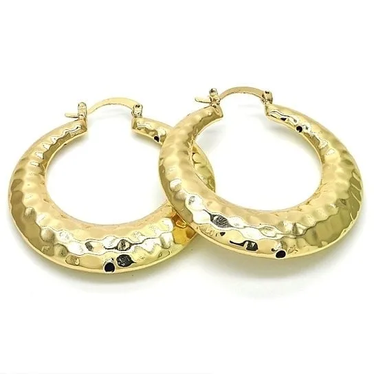 14k Gold Filled Bamboo Hoop Earring