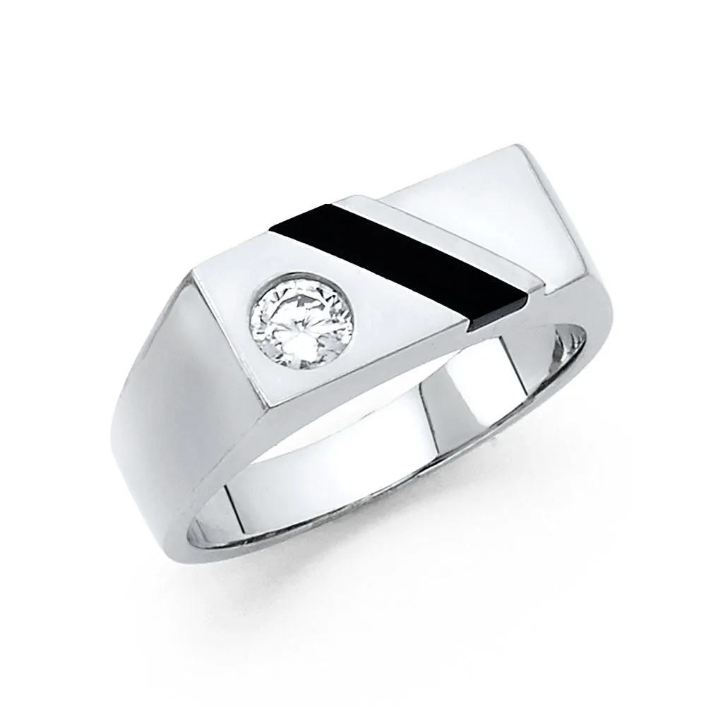 14K ONYX MENS RING