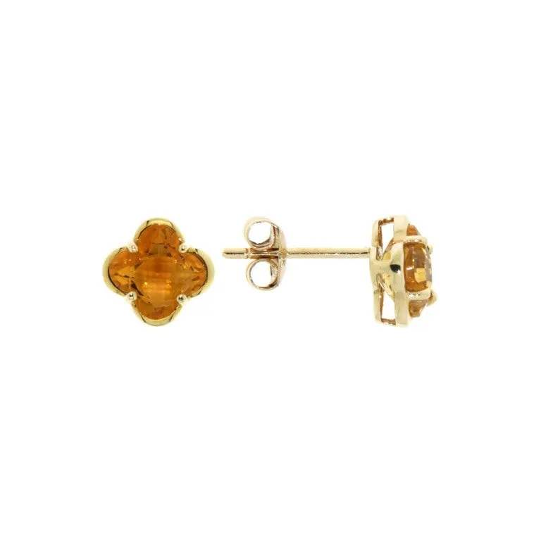 14k Yellow Gold Citrine Earrings