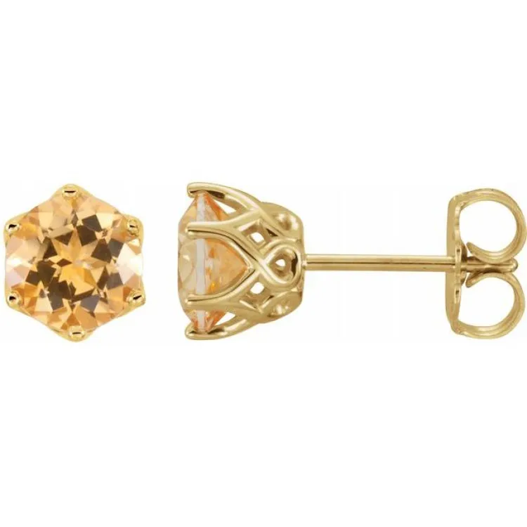 14K Yellow Natural Citrine