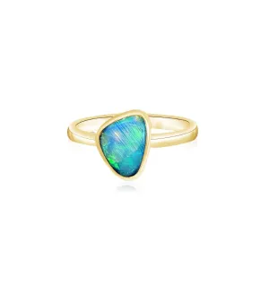 14kt Yellow Gold Opal Black Opal ring