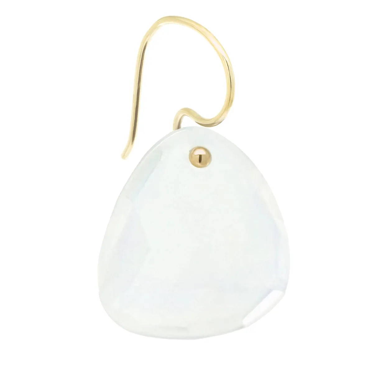 18k Yellow Gold Trillium Drop Earrings - Moonstone