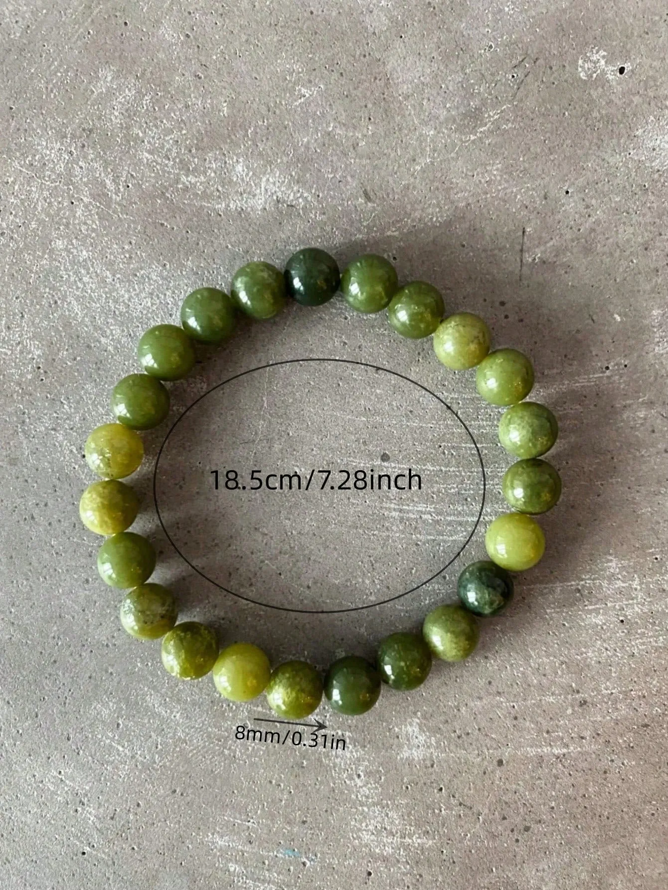 1pc Jade Fashion Beaded Bracelet Creative Jewelry Stackable Bracelet Crafted