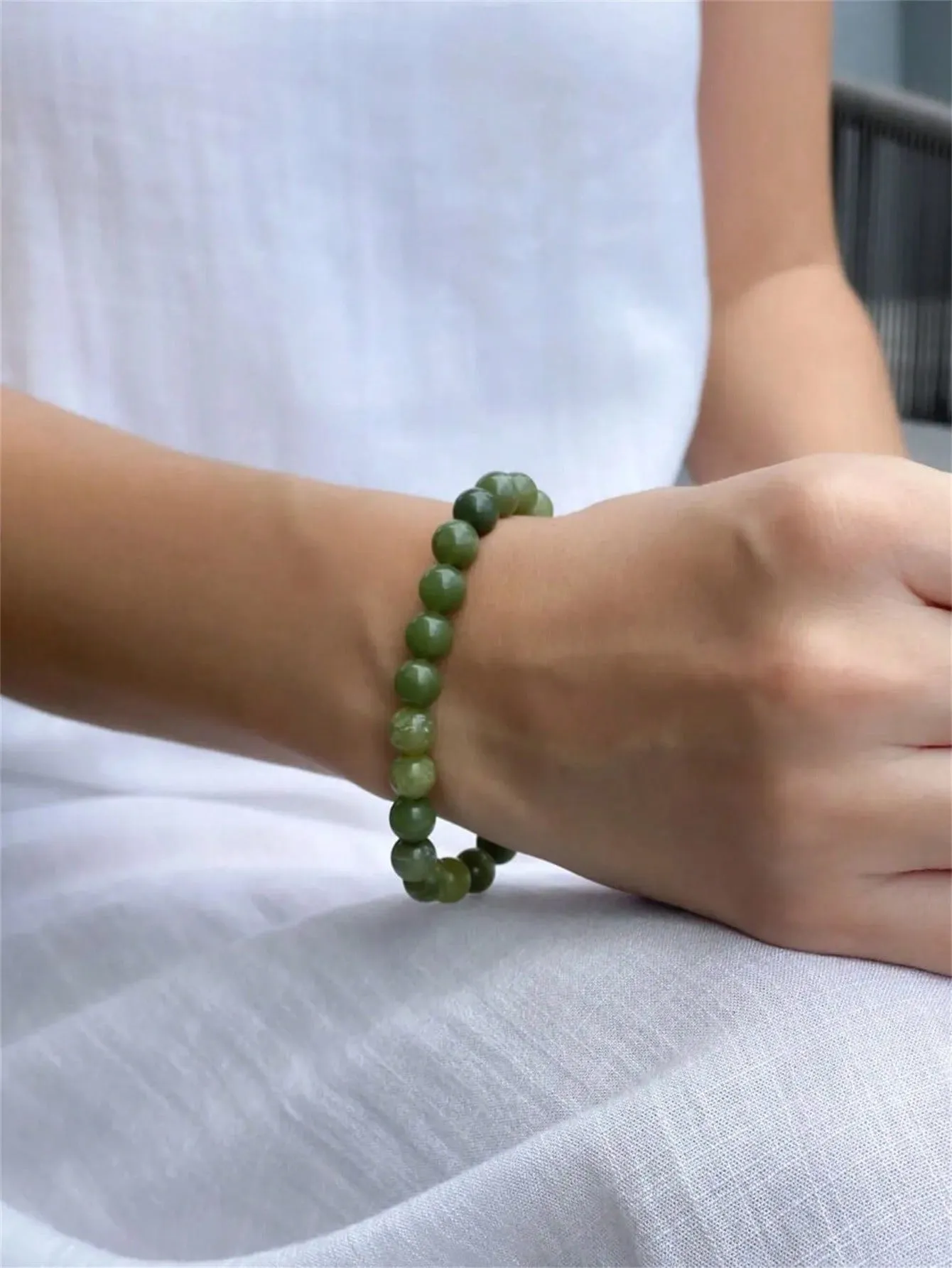 1pc Jade Fashion Beaded Bracelet Creative Jewelry Stackable Bracelet Crafted