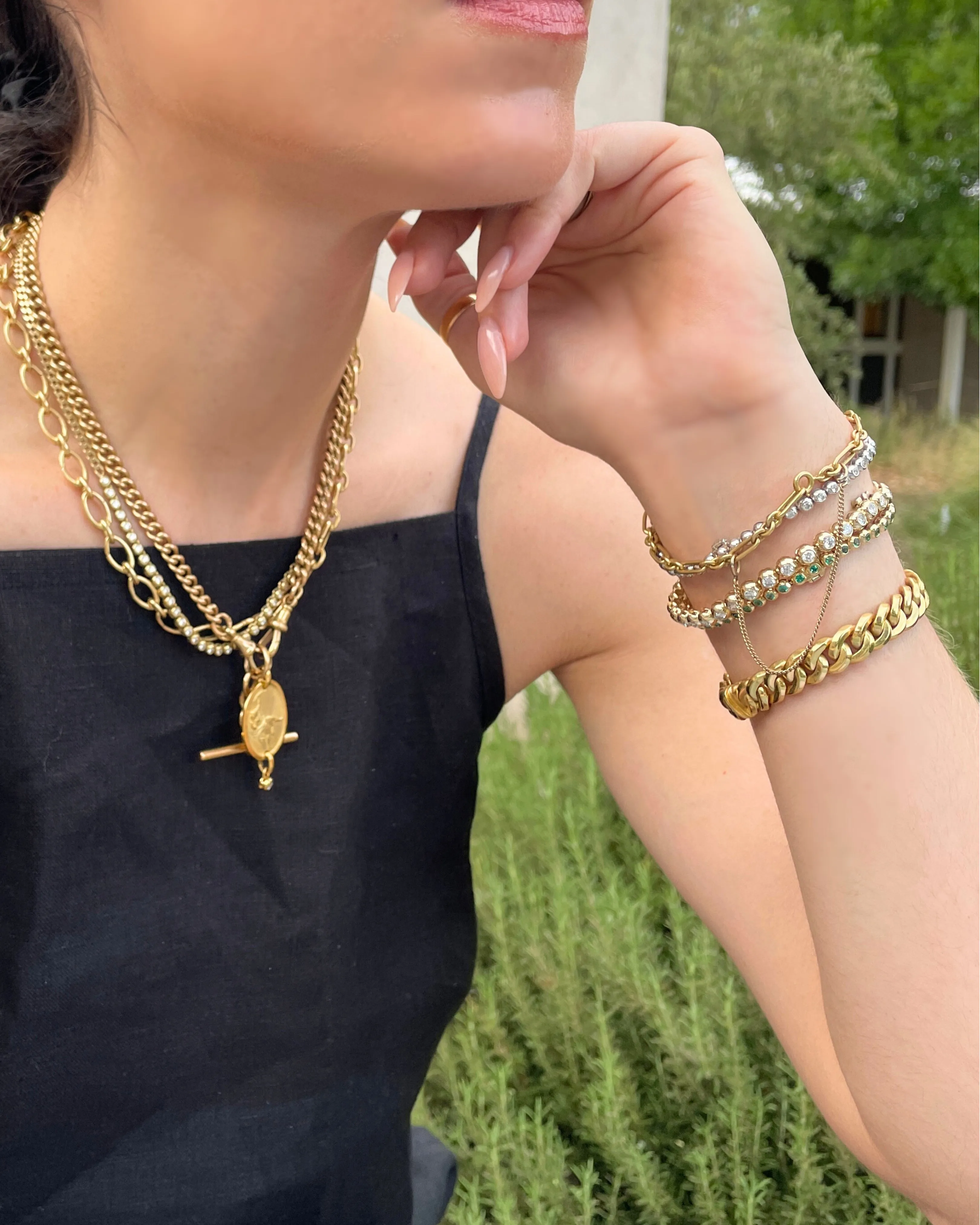 3GOG 14K XL Bubble Bracelet - Emerald, Ruby, or Sapphire - PREORDER DOWNPAYMENT