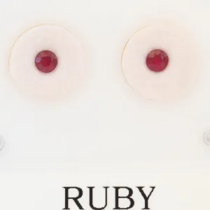 4.5mm/6.1mm/7mm Round Ruby Stone (Pair)