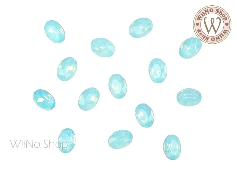 6 x 8mm Opal Oval Point Back Crystal - 5 pcs