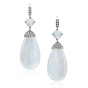 64.93 Carat Moonstone Drop Earrings