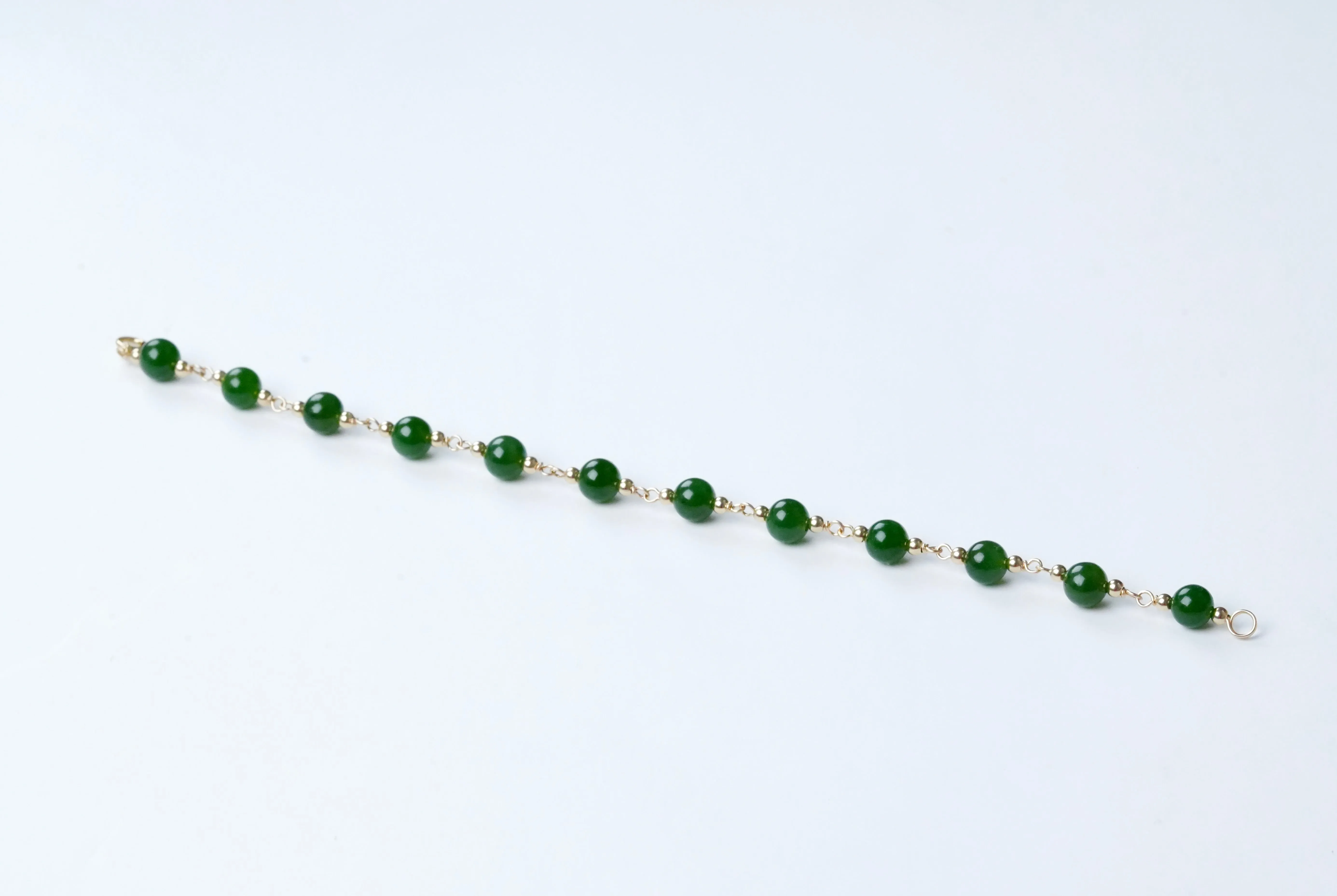 6mm Polar Jade Starry Beaded Bracelet #2402