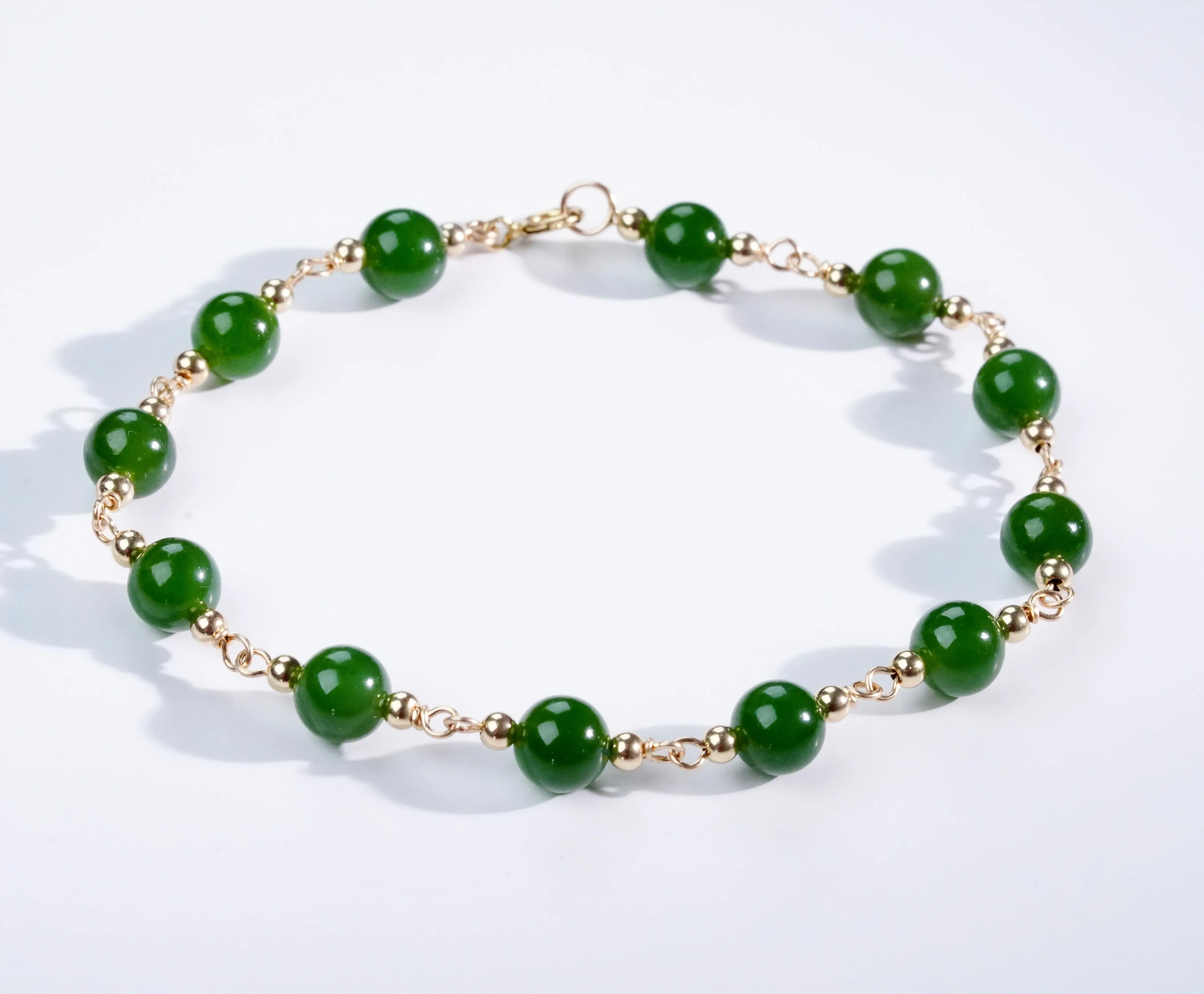 6mm Polar Jade Starry Beaded Bracelet #2402