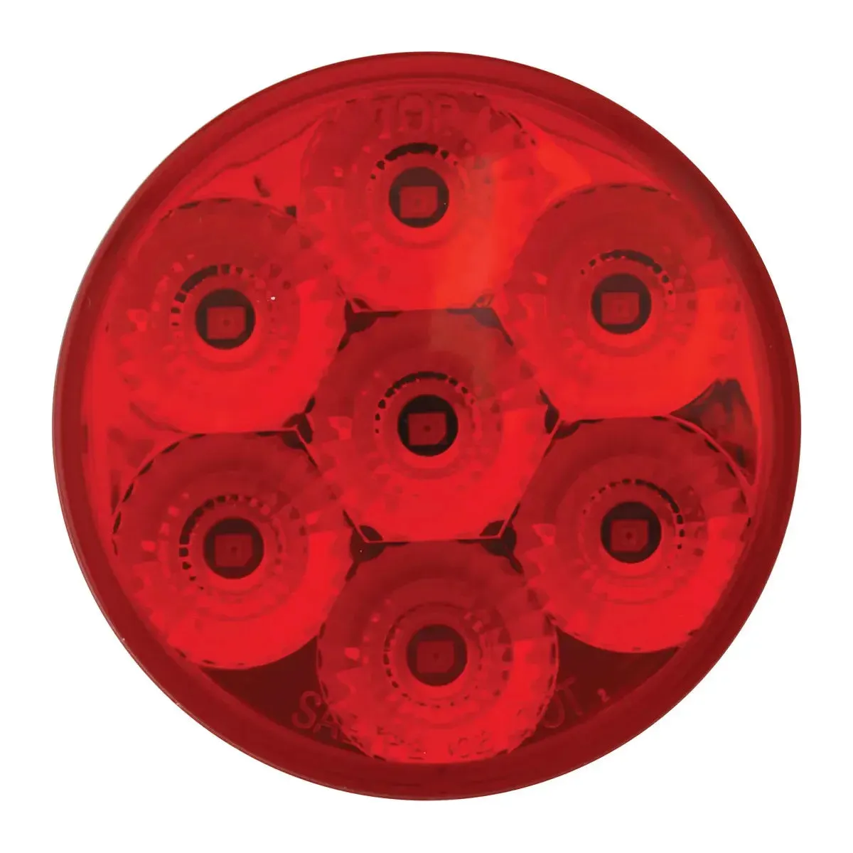 76667 2.5" LOW PROFILE SPYDER RED/ RED 7 LED DUAL/3WIRES LIGHT