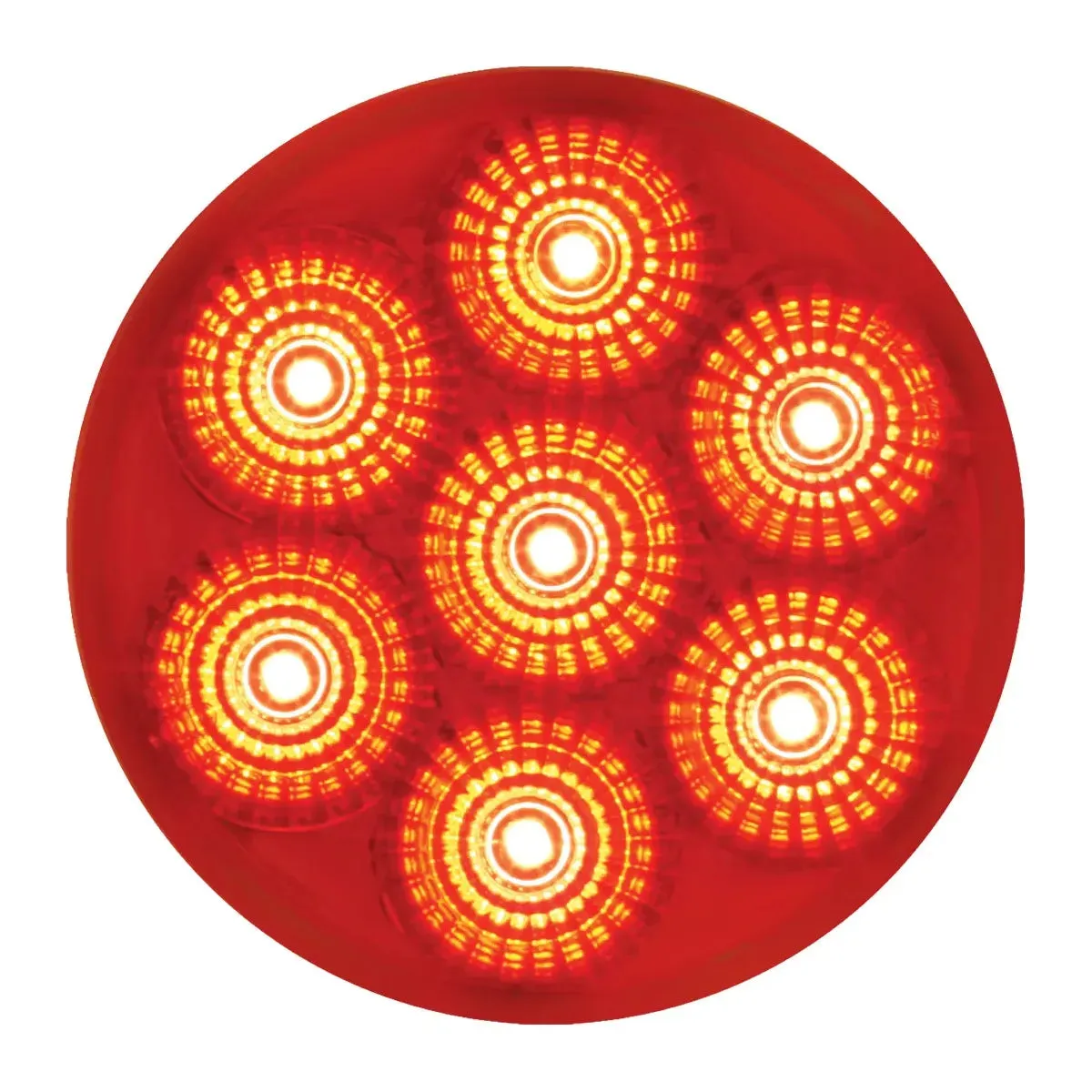76667 2.5" LOW PROFILE SPYDER RED/ RED 7 LED DUAL/3WIRES LIGHT