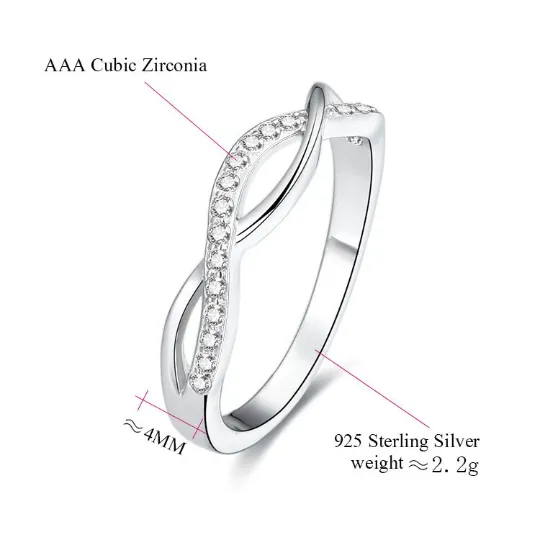 925 Sterling Silver Twist Ring