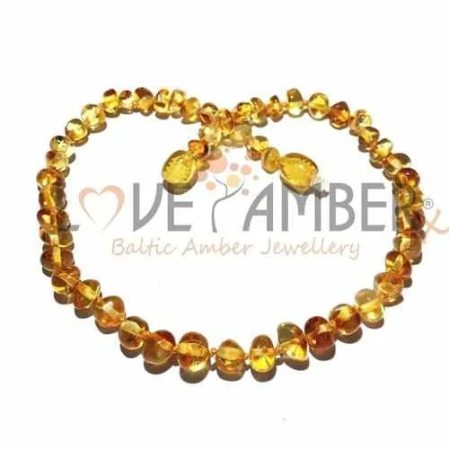 Adult Honeypot Polished Honey Baltic Amber Anklet