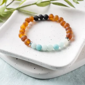 Adults | Amazonite   Raw Cognac Aromatherapy Bracelet