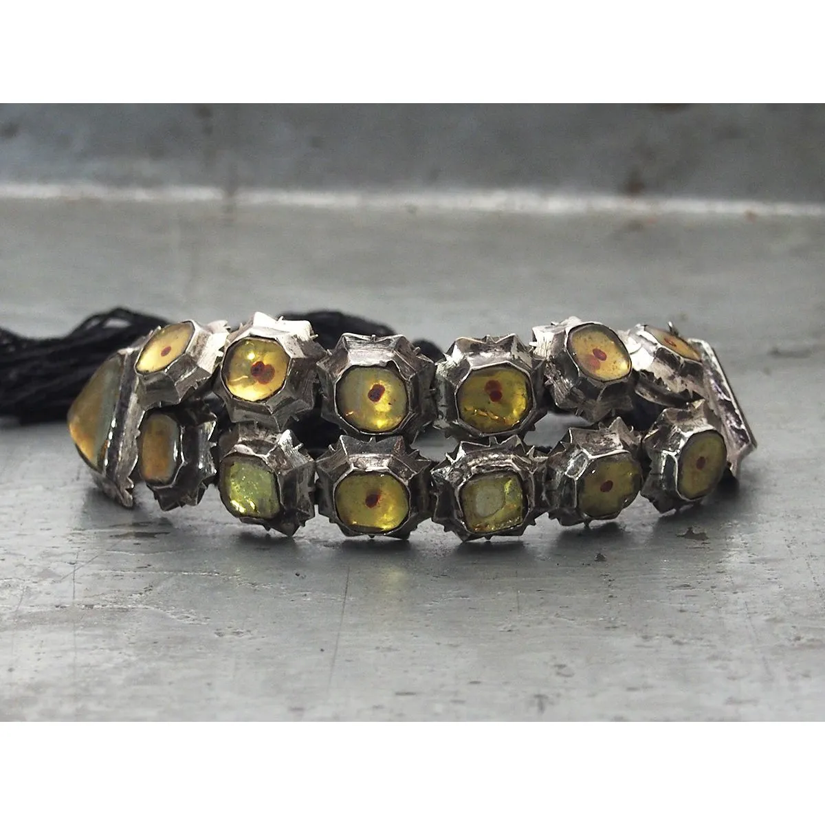 Amber Glass Talismanic Bracelet