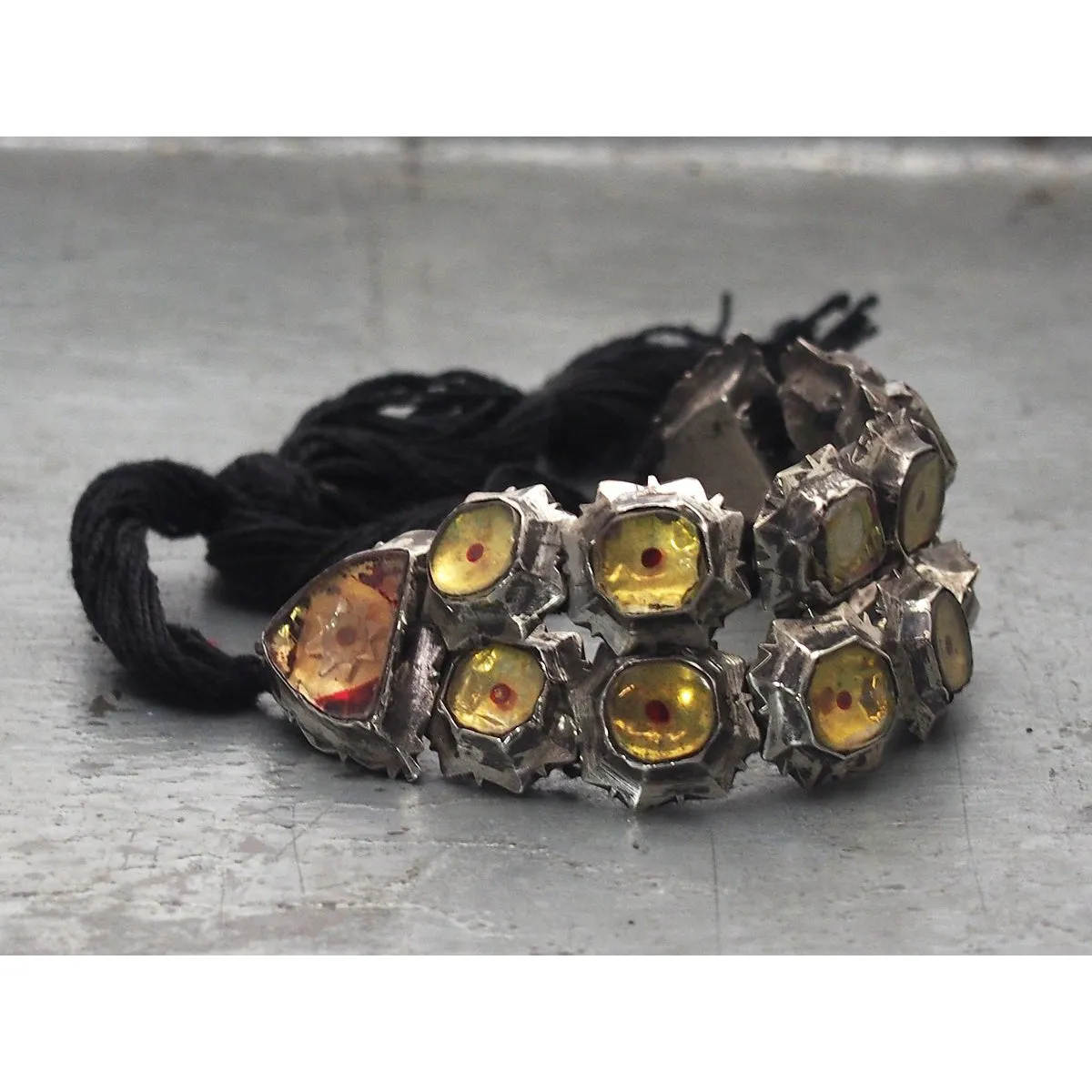 Amber Glass Talismanic Bracelet