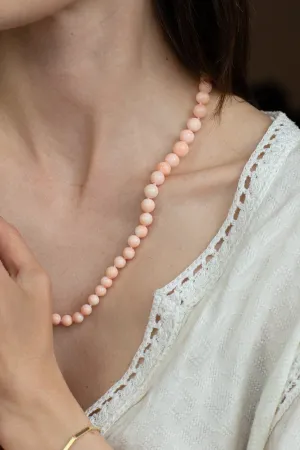 Antique Pink Coral Necklace