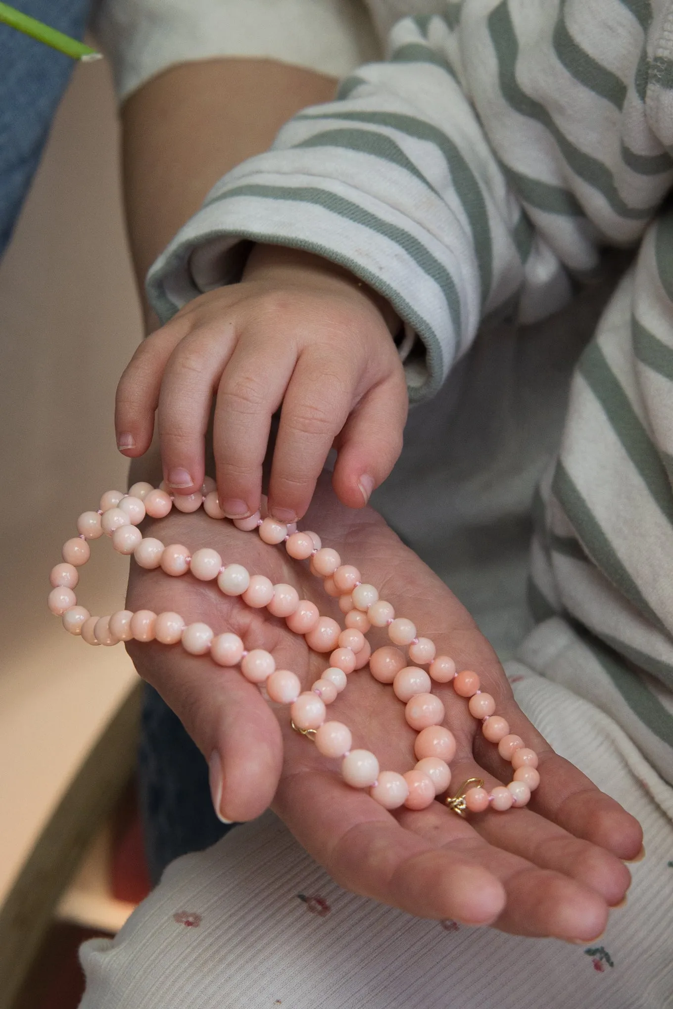 Antique Pink Coral Necklace