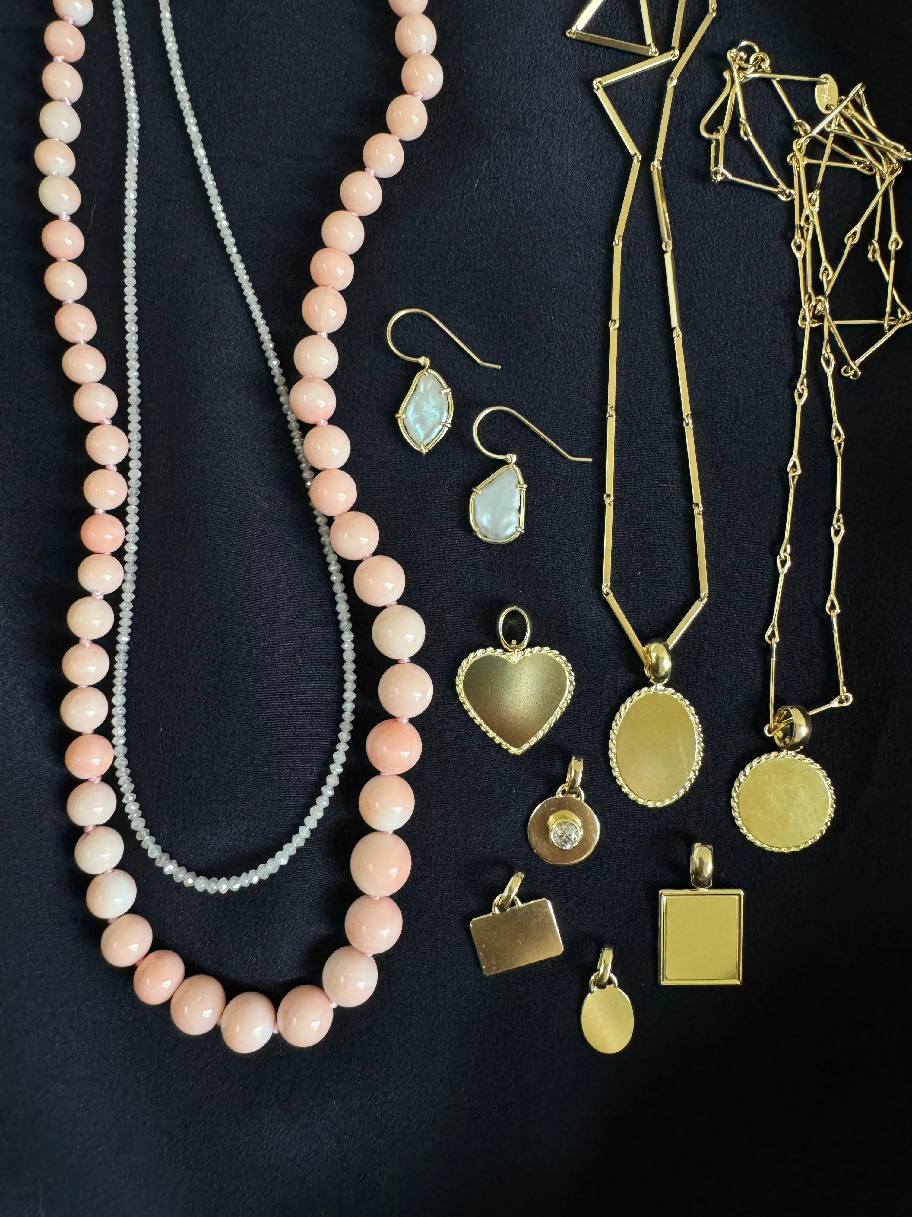 Antique Pink Coral Necklace