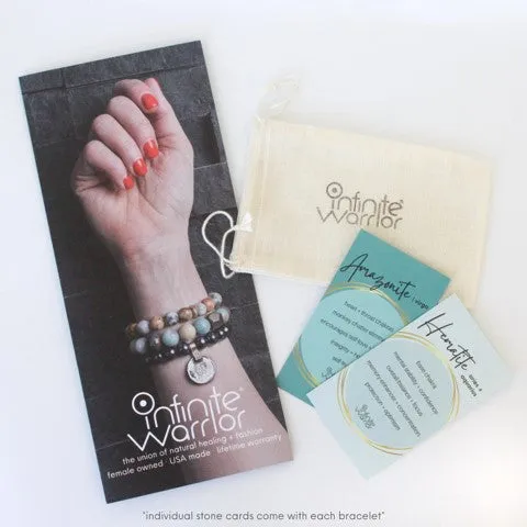 August Birthstone Crystal Bracelet | 8mm Lava   Jade