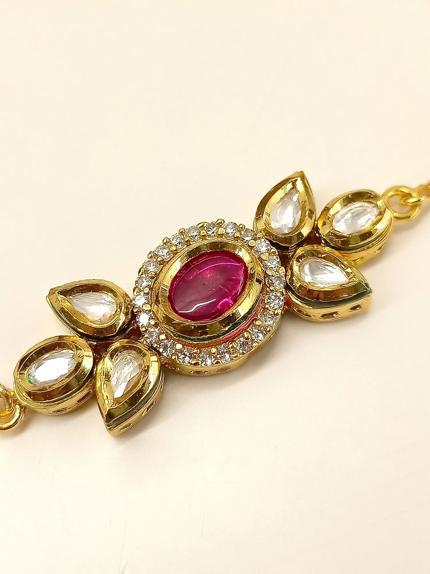 Azalea Delicate Ruby Kundan Bracelet