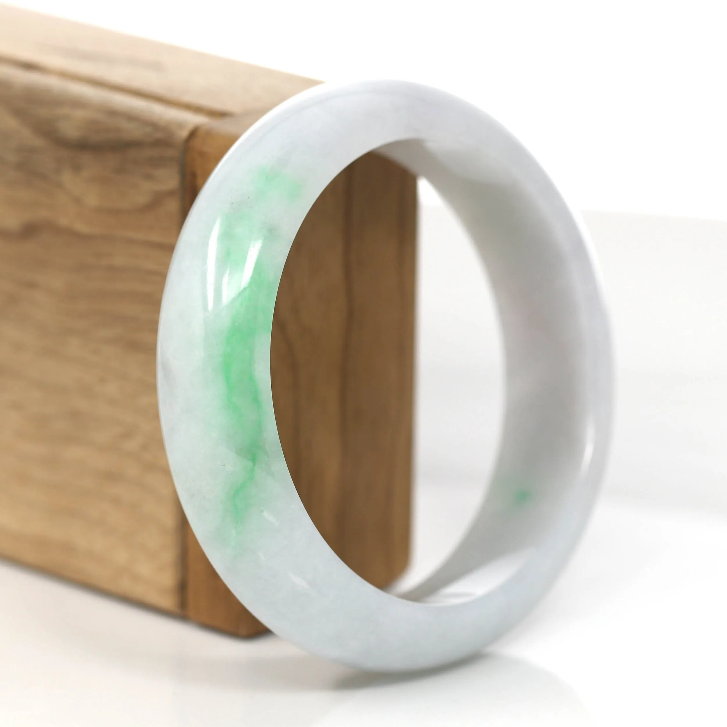 Baikalla Genuine Burmese High Quality Jadeite Jade Bangle Bracelet (58.8mm)#845