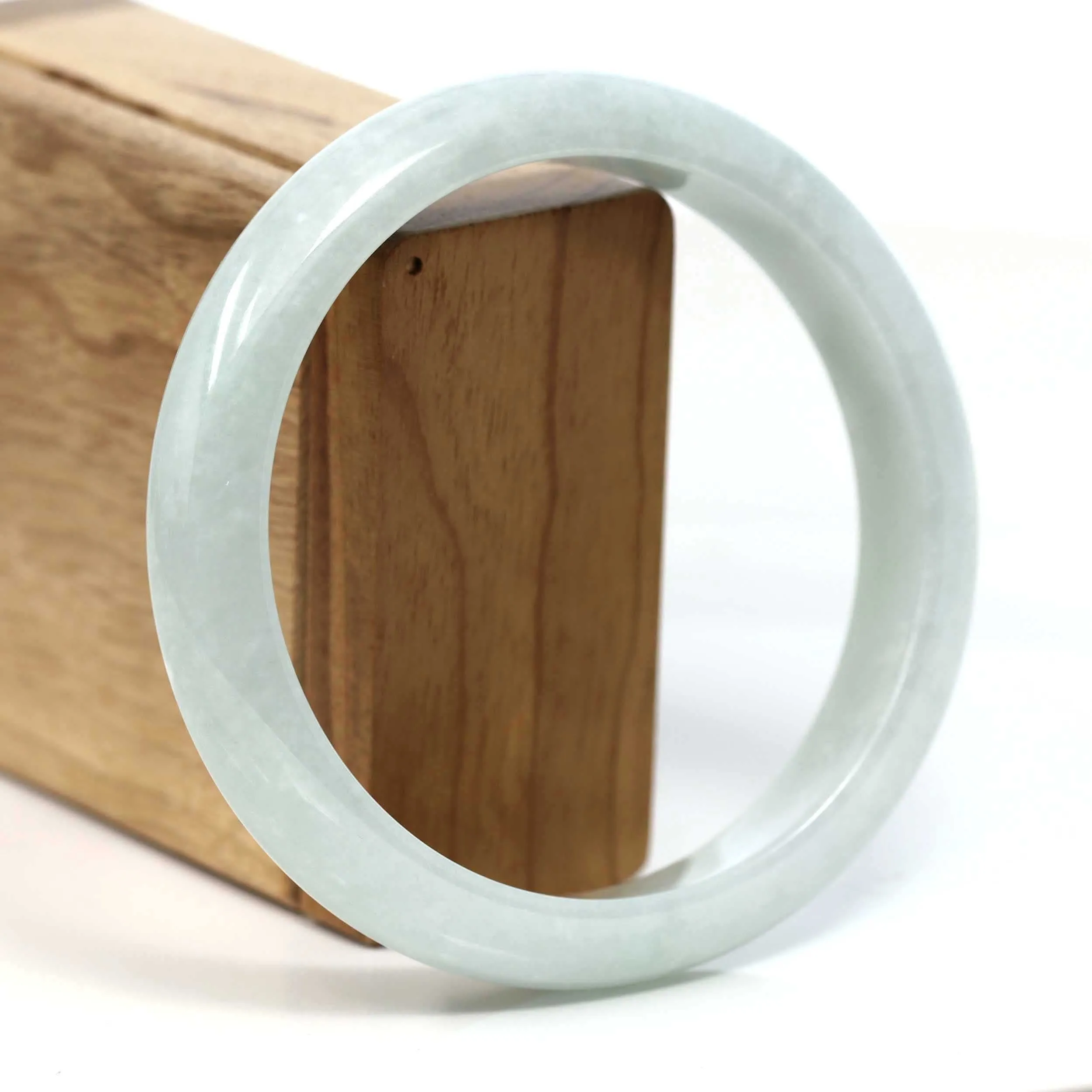 Baikalla™ "Classic Bangle" Genuine Burmese Jadeite Jade Bangle Bracelet (65.80mm) #T225