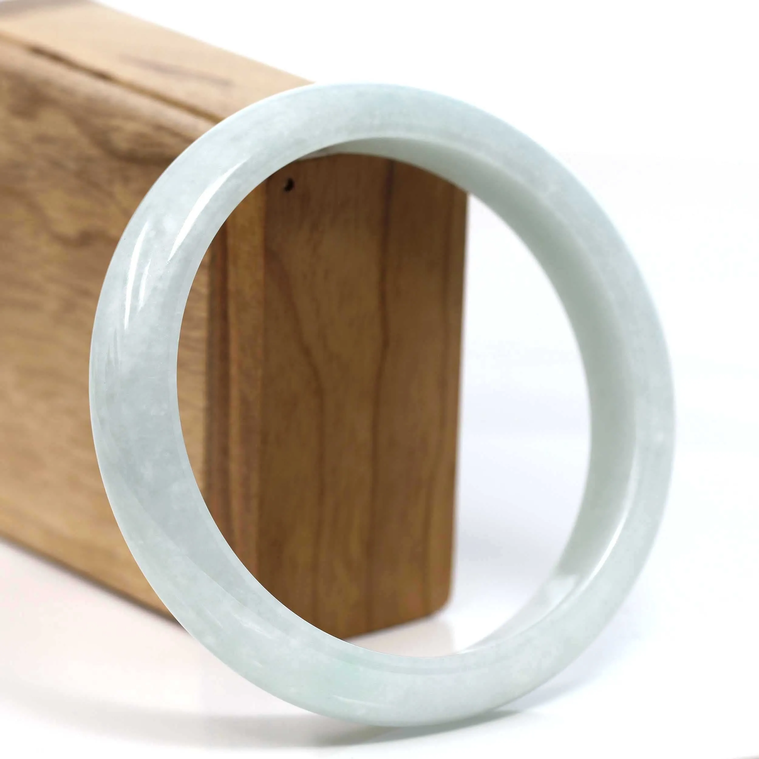 Baikalla™ "Classic Bangle" Genuine Burmese Jadeite Jade Bangle Bracelet (65.80mm) #T225