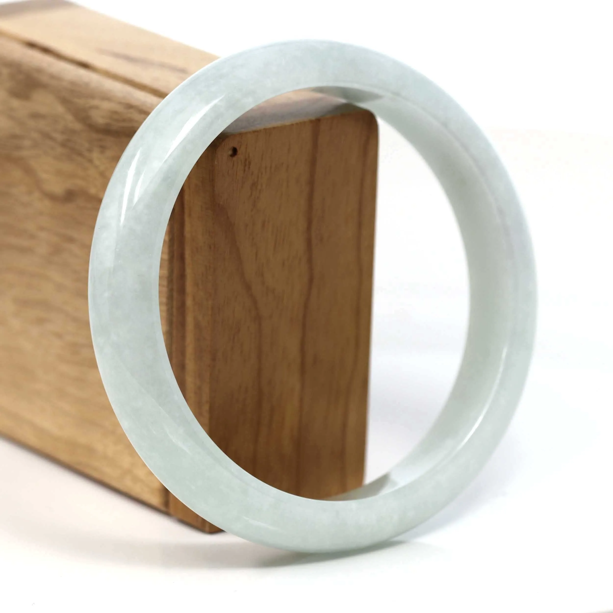 Baikalla™ "Classic Bangle" Genuine Burmese Jadeite Jade Bangle Bracelet (65.80mm) #T225