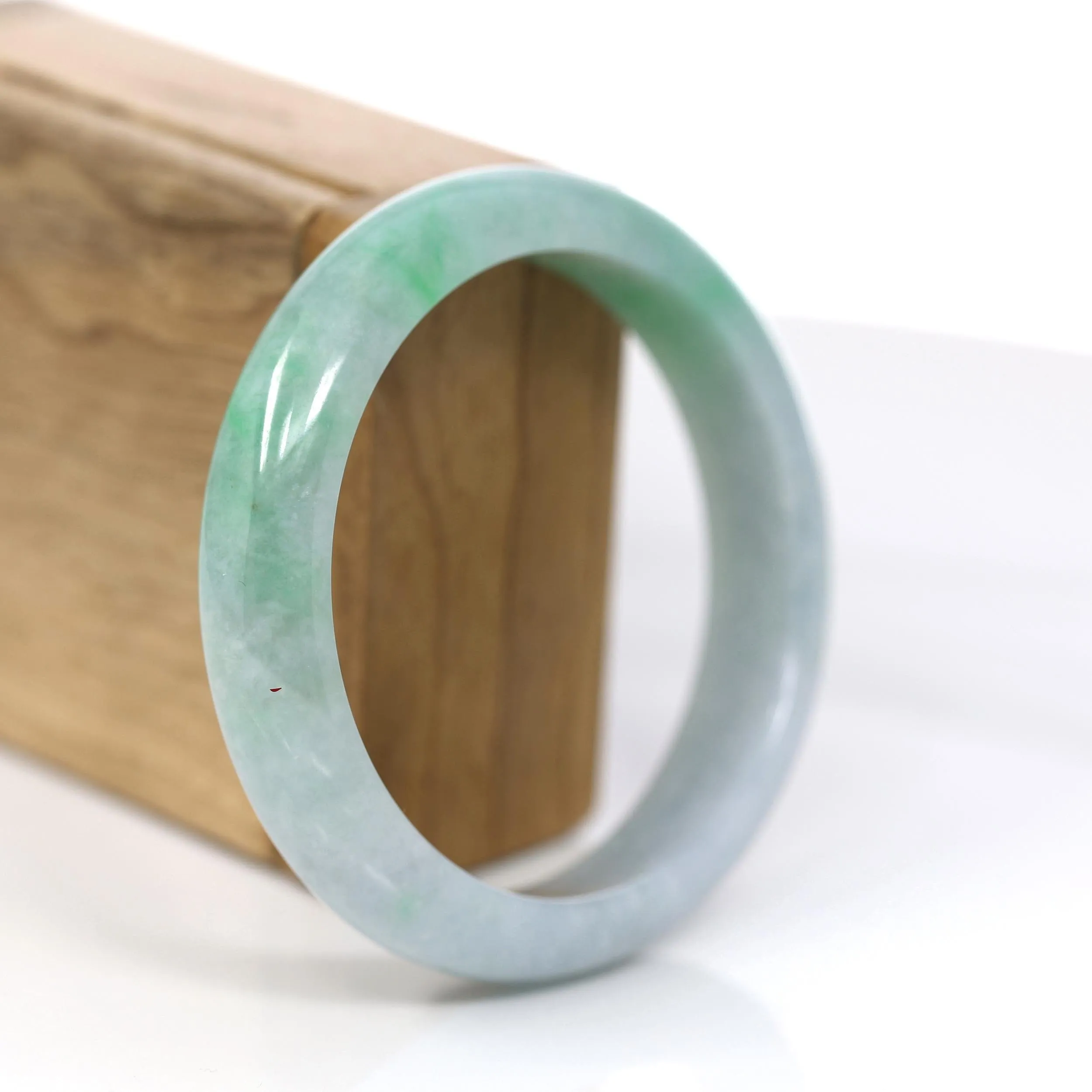Baikalla "Classic Bangle" Genuine Jadeite Jade Apple Green Bangle Bracelet (59.04mm)#366