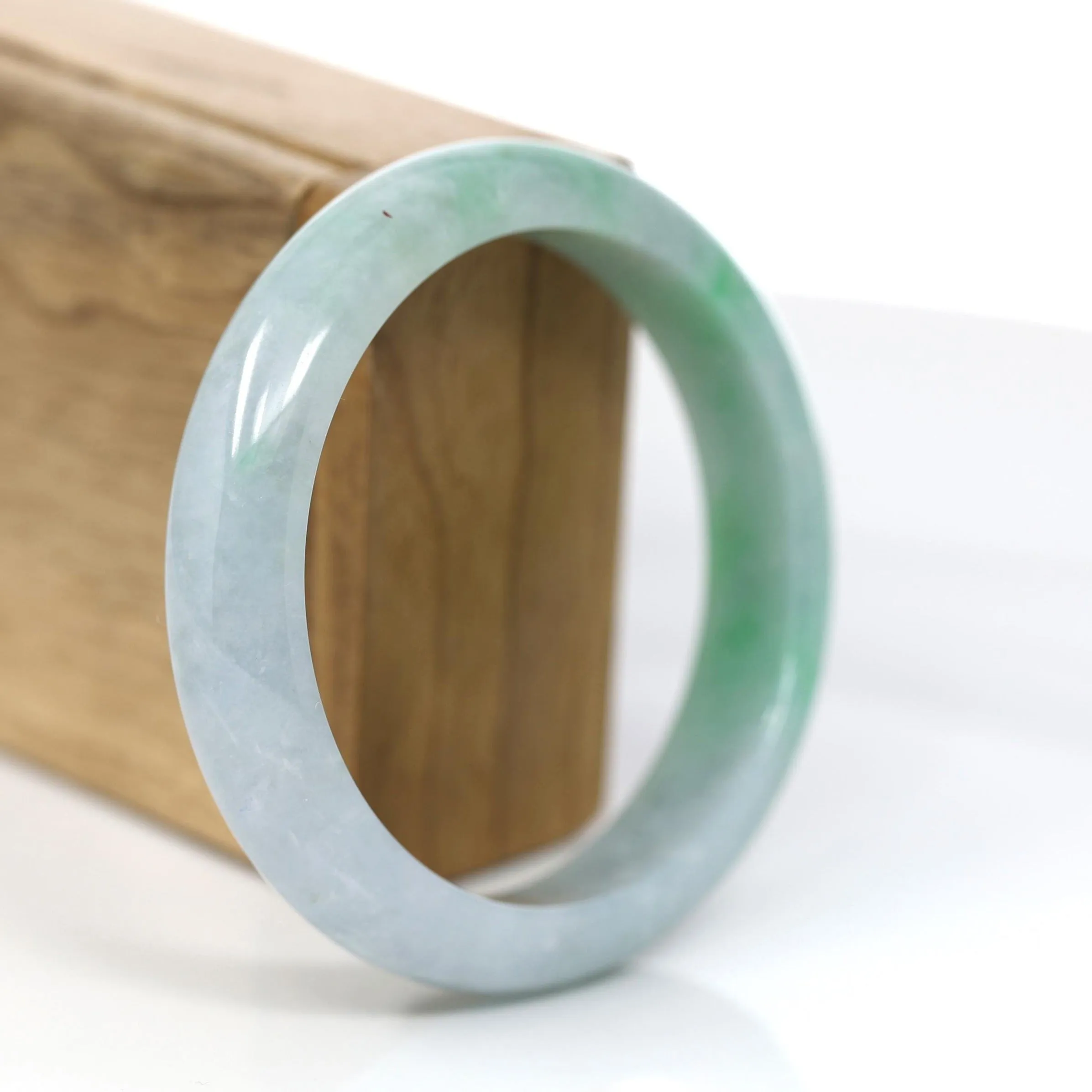 Baikalla "Classic Bangle" Genuine Jadeite Jade Apple Green Bangle Bracelet (59.04mm)#366