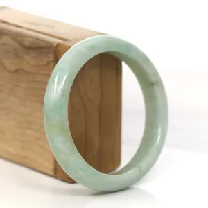 Baikalla "Classic Bangle" Yellow Green Natural Burmese Jadeite Jade Bangle (57.35 mm) #806