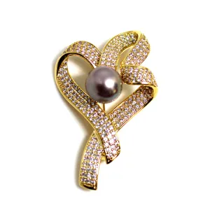 Best Wishes Edison Pearl Brooch