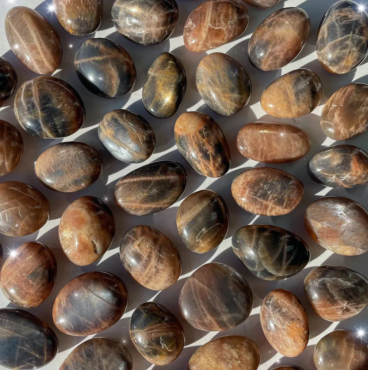 Black Moonstone Tumbled
