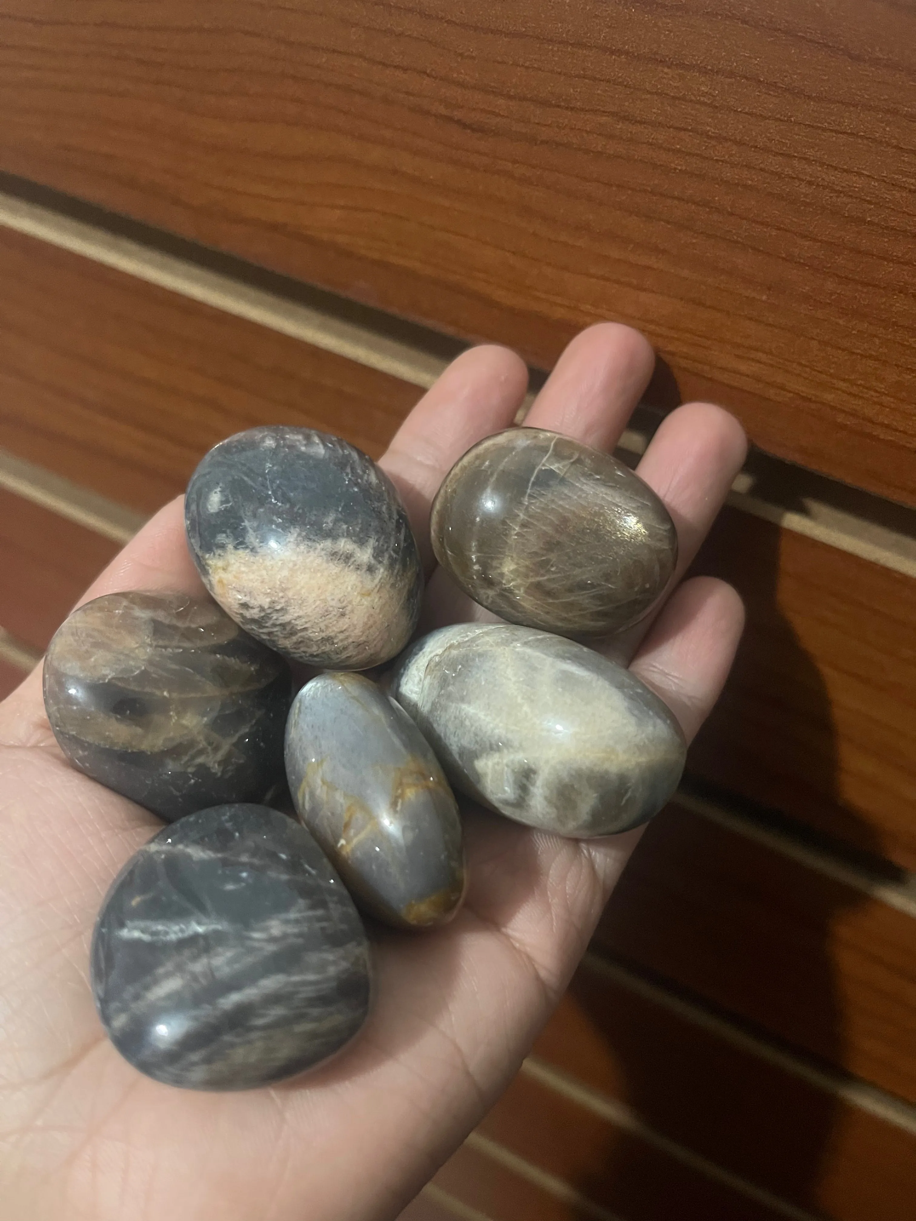 Black Moonstone Tumbled