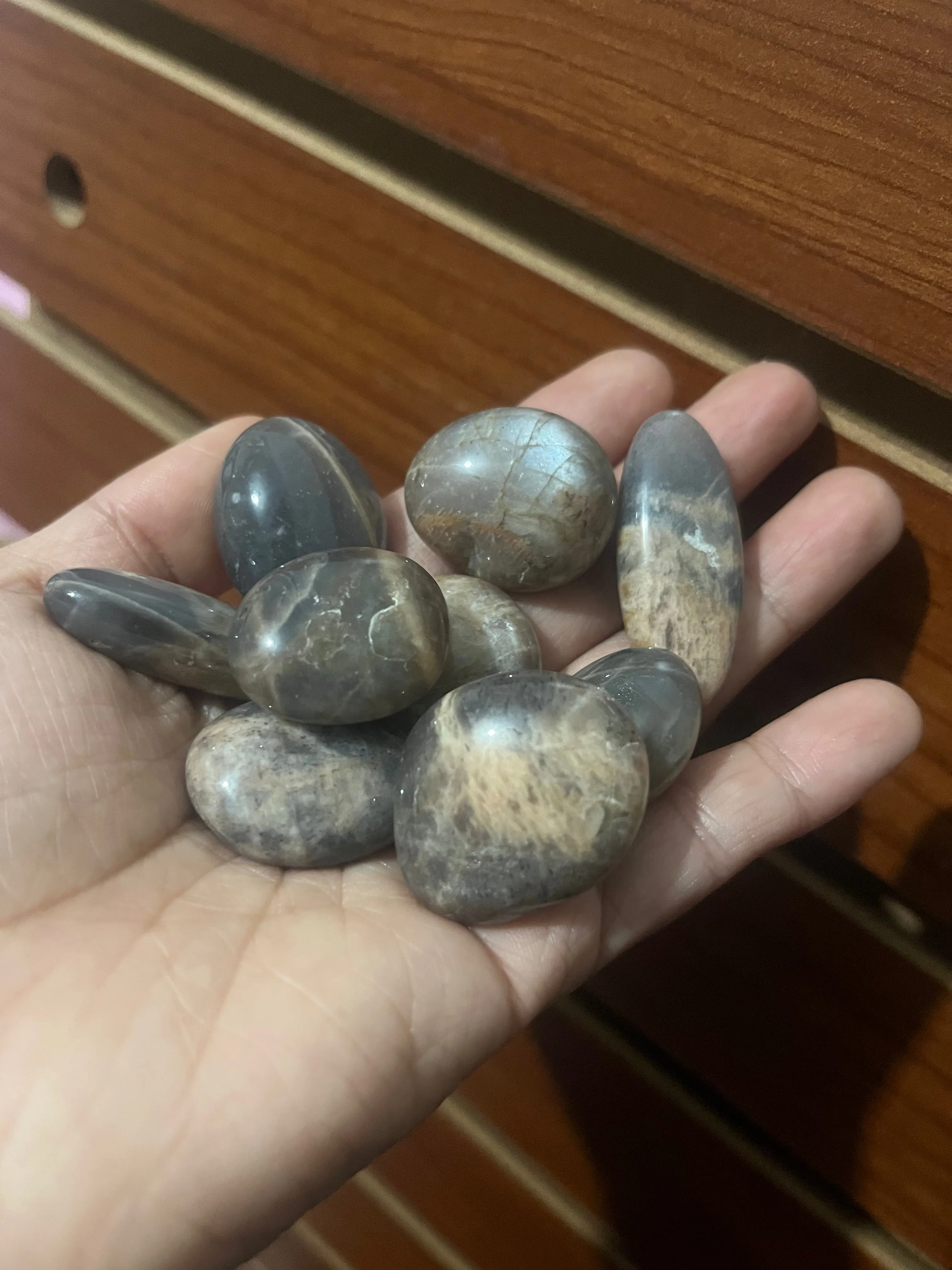Black Moonstone Tumbled