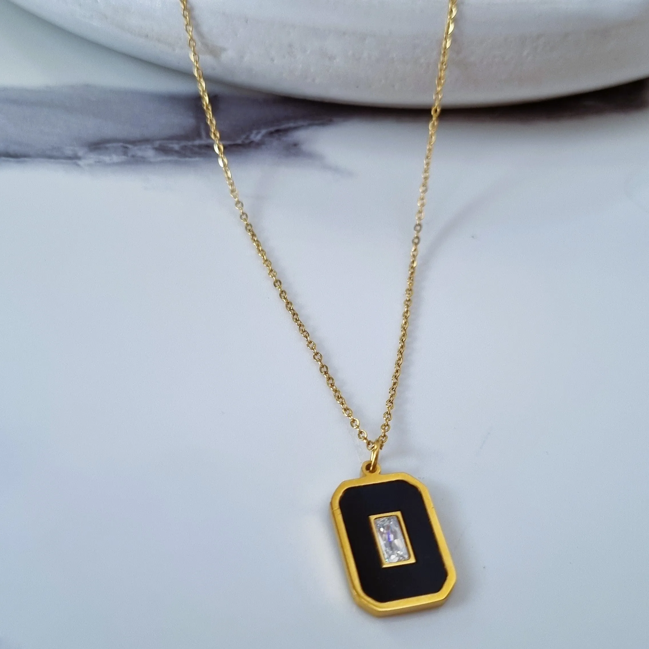 Black steel pendant