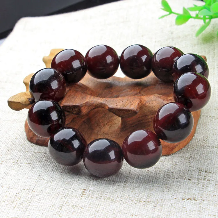 Blood Ox Horn Hand String 108 Buddha Beads Bracelet