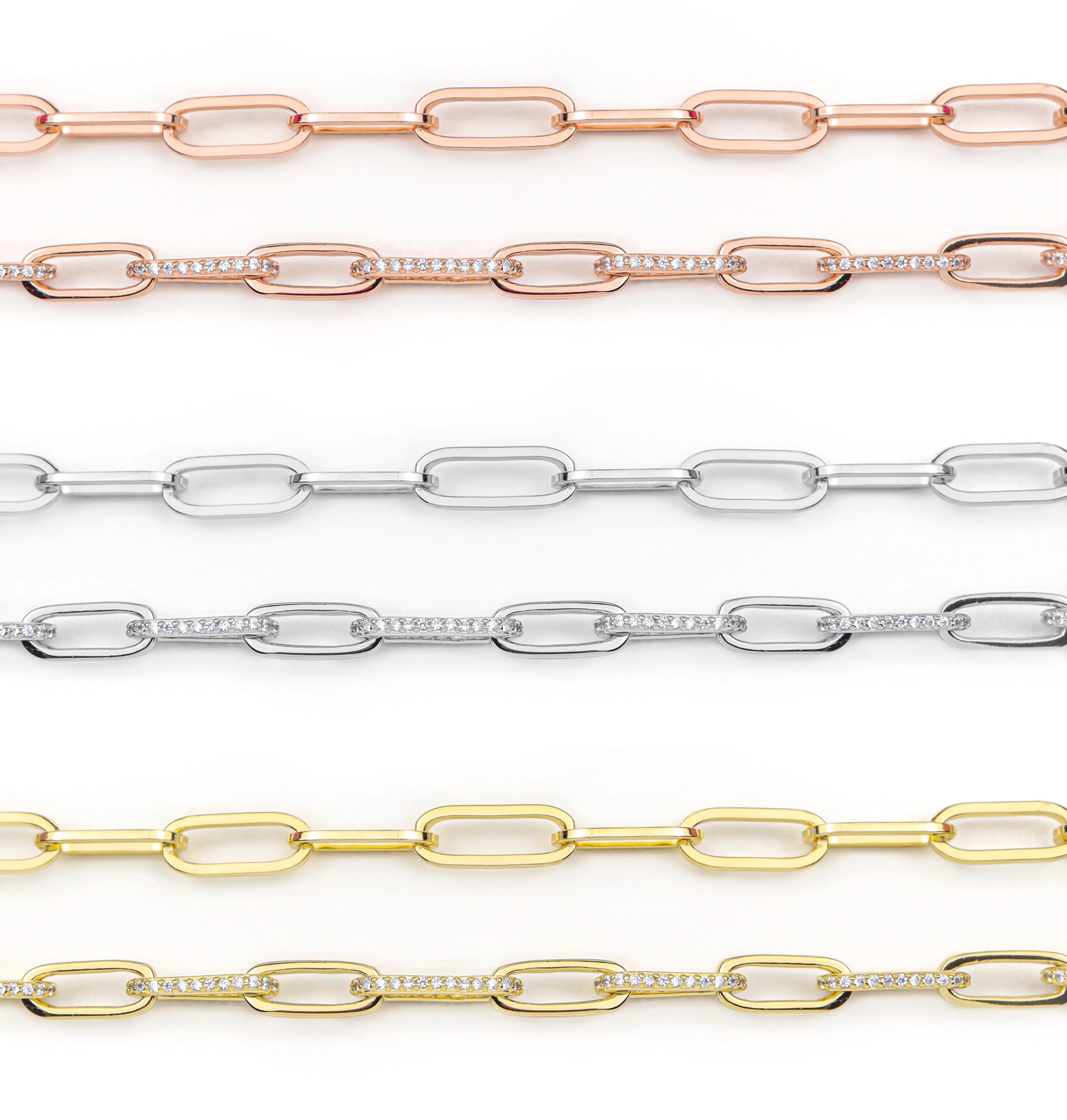 Bracelet ~ Sterling Collection ~ Paper Clip Chain