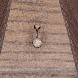 Bubble Gum Opal Navel in a Bezel Setting  (4mm/6mm)