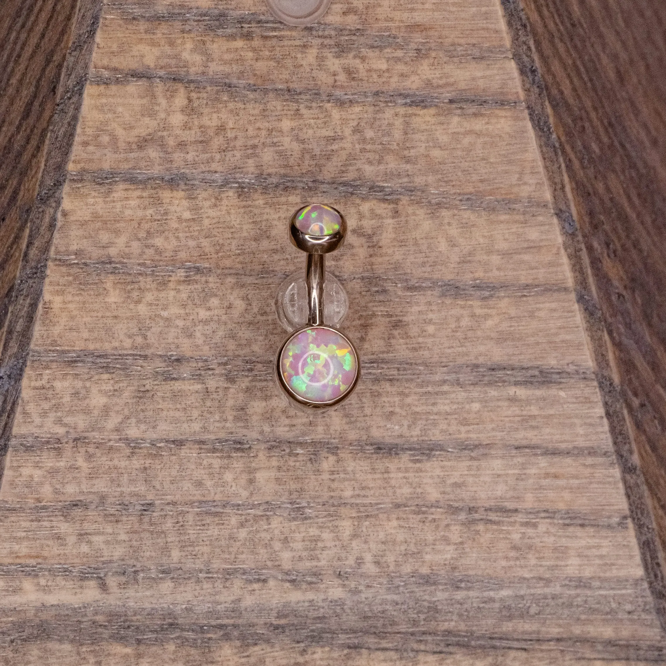 Bubble Gum Opal Navel in a Bezel Setting  (4mm/6mm)