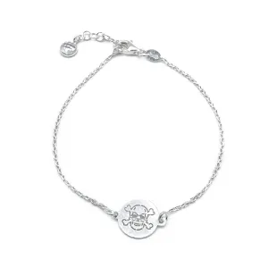 Callison Skull Engraved 925 Sterling Silver Bracelet