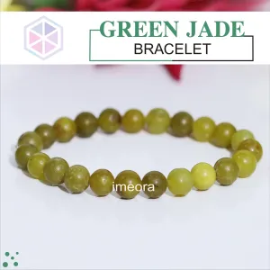 Certified Green Jade 8mm Natural Stone Bracelet