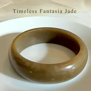 Certified Toffee brown finely Hetian jade nephrite jade bracelet bangle - inner diameter 54mm