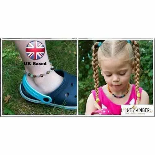 Child Blackforest Polished Dark Cherry Baltic Amber Anklet Bracelet